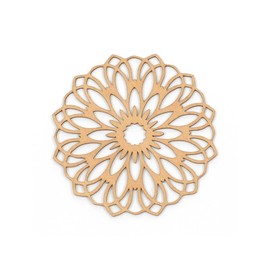 Sikten Nordic Goods Lithuanian Wooden Coaster No. 114, Stylish, For Underlaying Miscellaneous Goods and Vases, 3.9 x 3.9 inches (10 x 10 cm)