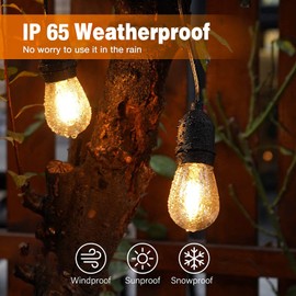GOODSMANN Low Voltage Outdoor String Lights 6PK LED Replacement Hanging Light Bulbs 12V AC 2W Weatherproof Vintage Bulbs for Decorative Patio Festival Gecoration - Warm White