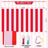 Kesfey 3 Packs Red and White Horizontal Striped Tablecloth 54