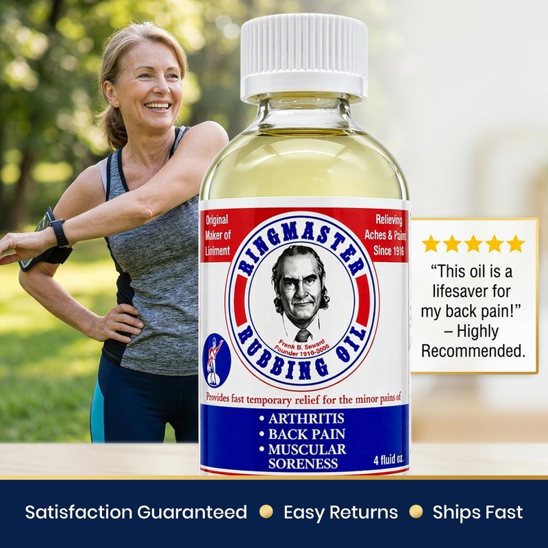 Ringmaster Fast Absorbing Warming Massage Oil for Muscles, 4 oz