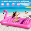 DeeprBlu Luxury Flamingo Inflatable Tanning Pool for 2 Person, 81x60