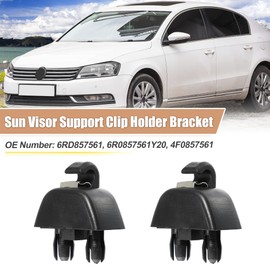 X AUTOHAUX 2 pieces sun visor support clip retainer 4F0857561 6R0857561Y20 black