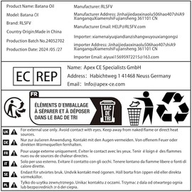 RLSFV Batana Oil: Batana Oil for Hair - Raw Batana Oil - Hair Oil from Honduras - For Thicker & Stronger Hair