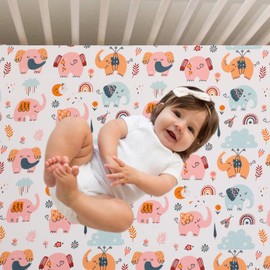 Baby Fitted Sheet Children's Fitted Sheet Pack of 2, 60 x 120 cm Baby Fitted Sheet for Boys, Soft Microfibre Fitted Sheet for Baby Cot