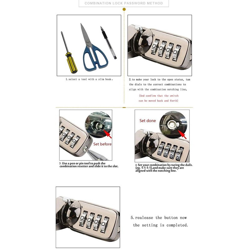 CaLeQi Combination Security Lock Cable for Notebook Laptop Pc Computer