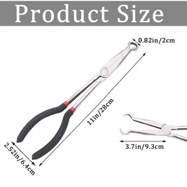Ruibapa Spark Plug Removal Pliers 11inch Long Reach Hose Grip Pliers For Car P-027