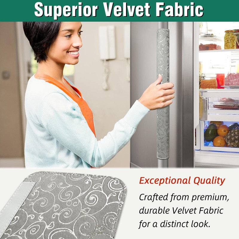 Refrigerator Handle Covers, Set of 6, Non-Slip Fridge Handle Covers,