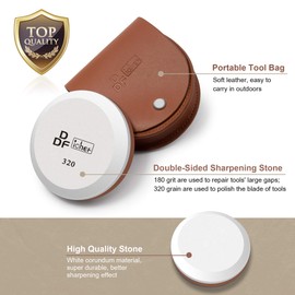 DDF IohEF Axe/Hatchet Sharpening Stone 180/320 Grit, Professional Whetstone & Tool Sharpener, Axe Sharpener with Portable Bag