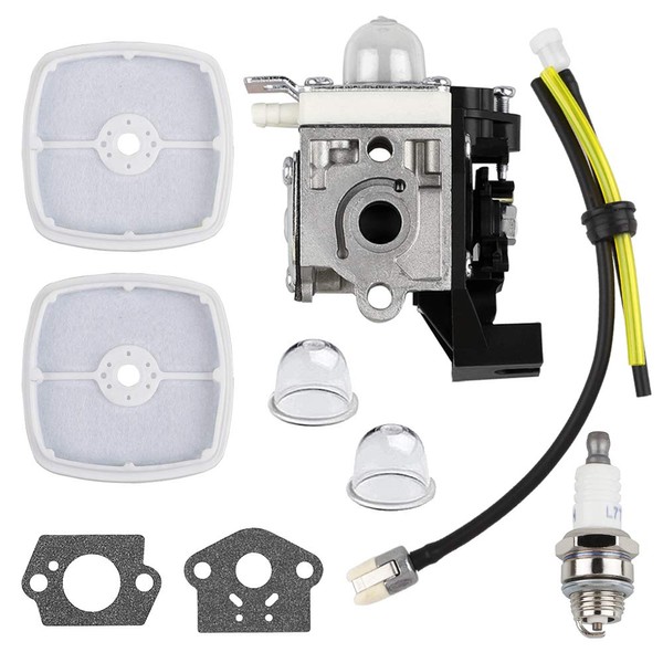 Huswell SRM225 PAS225 GT225 PE225 Carburetor Tune up kit for Echo SRM-225 PAS-225 GT-225 PE-225 A021001692 Weed-Eater String Trimmer Carburetor with Air Filter Fuel Line RB-K93 Carb