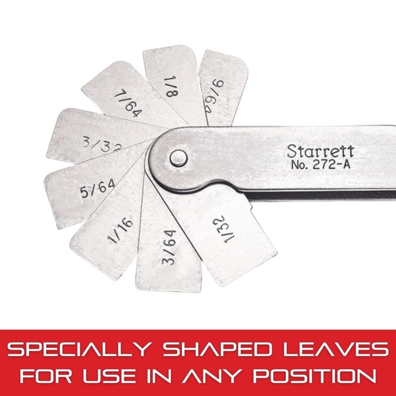Starrett Fillet or Radius Gage for Convex and Concave Radii