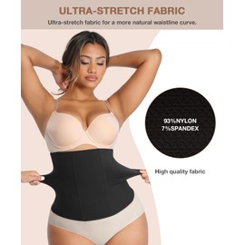 Lover-Beauty Waist Trainer for Women Corset Shapewear Tummy Control Waist Cincher Postpartum Girdle Body Shaper, Black, M