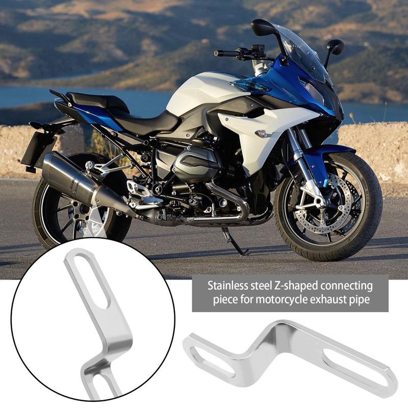 OTOTEC 2pcs Motorcycle Exhaust Pipe Connector Motorcycle Exhaust Pipe Stainless