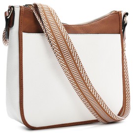 FOXLOVER Purses for Women Vegen Leather Crossbody Bags Handbags With Adjustable Guitar Strap