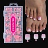 Toe Nail Tips - Short French Square Wearable Toenails 120Pcs/Box,