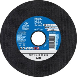 PFERD 61341115 Cutting Disc EHT 125-1.0 SG Aluminium Diameter 125 mm Epai.1.0 Mati.Alu Gamm.Medium