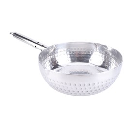 Yukihira Saucepan Aluminum Alloy Round Stainless Steel Handle Fast Heating Japanese Snow Pan for Home Kitchen Cooking 9.4in Opening(for Open Fire)