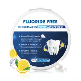 Remineralisierendes Zahnpulver, ohne Fluorid, ätherische Öle aus Zitrone und Minze, 50 g