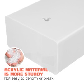 TEHAUX Wall Mounted Gloves Storage Box and Dispenser - Organizer Case and Holder for Baseball Gloves - Tissue Dispenser for Home Office (White)