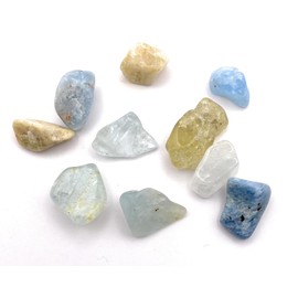 Aquamarine Crystal Gemstone Mini Tumbled Stones - Energy In Harmony - 10 Pc