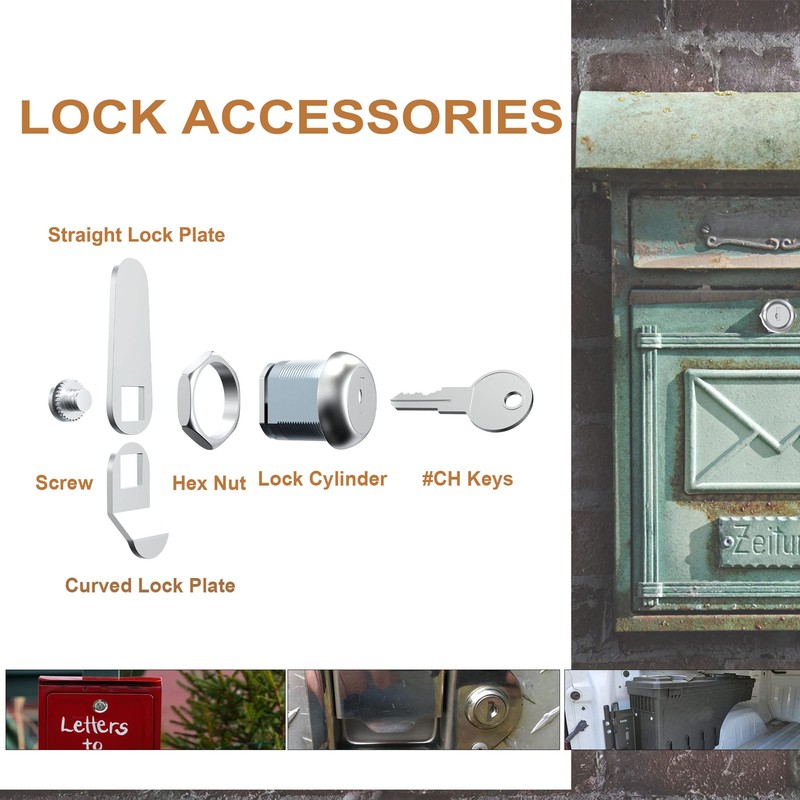 Hecfu 6 Pcs Toolbox Lock with Keys, 1-1/8" Cam Locks
