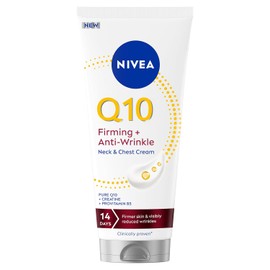 NIVEA Q10 Firming + Anti-Wrinke Body Neck & Chest Cream Moisturiser 200ml, Neck Firming Cream to Reduce Fine Lines and Wrinkles, Neck Cream Formulated with Q10, Creatine and Vitamin B5