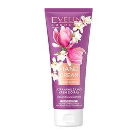 Eveline Cosmetics - Flower Blossom Ultra Moisturising Hand Cream, Hand Cream for Very Dry Hands with Hyaluronic Acid, Intensive Hand Cream, Hand Cream Dry Hands - 75 ml