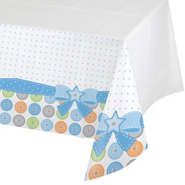 Cute as a Button Boy Printed Plastic Tablecover (1 ct)