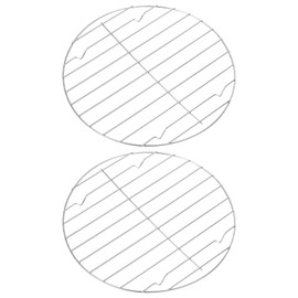 uxcell 2Pcs 11" Round Cooling Rack, Roasting Baking Steaming Cooling Rack, Stainless Steel Cooking Grid Grill for Oven, Air Fryer, Silver