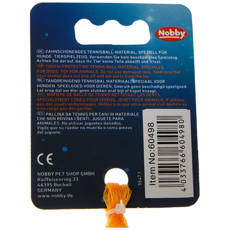 Nobby Tennis Ball with Squeaker, 4 cm, X-Small, Assorted Colours