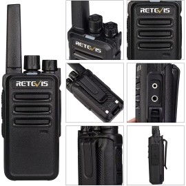 Retevis RT68 UHF Walkie Talkies 2W 1200mAh VOX TOT Alarm Handheld Two way Radios