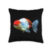Ranchu Aquarium Fish Lovers Funny Ranchu Fancy Goldfish Throw Pillow