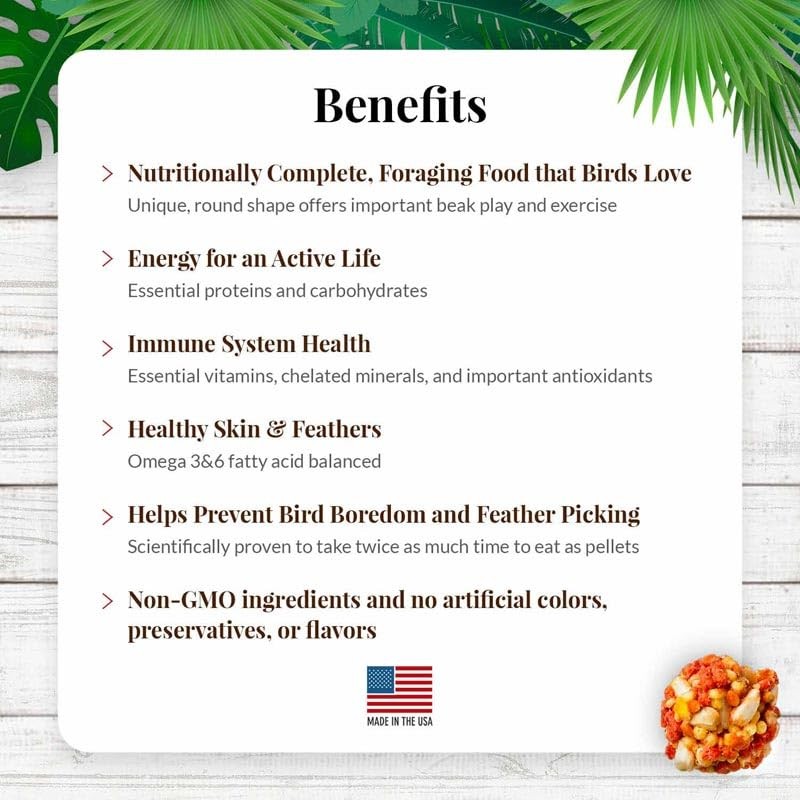 LAFEBER'S Tropical Fruit Nutri-Berries Pet Bird Food, Made with Non-GMO