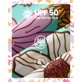 Angel season Girls' Swimwear one Piece Swimsuits for Kids Little Kids with UPF 50+ Cute Ruffle Bathing Suit Summer Swimming Suit Quick Dry for Beach Sport Crossback Size 6 Sunflower Floral