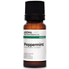 BIO - Peppermint Essential Oil - 10mL - 100% Pure, Natural, Chemotyped and AB Certified - Aroma Labs (French Brand)