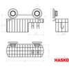 HASKO 2 Pack Shower Caddy Suction Cup with Hooks &