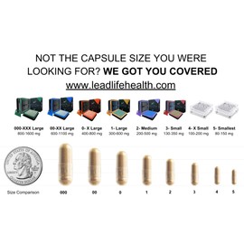 LEADLIFE Empty Capsules - 1000 Count Clear Empty Vegan Capsules - Vegetarian Empty Pill Capsules- DIY Vegetable Capsule Filling- Veggie Pill Capsules Empty Caps Pills (000)