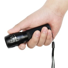 NAVIGATOR 1193 Portable Ultra Bright Handheld LED Flashlight with Adjustable Focus and 3 Light Modes, Outdoor Water Resistant Torch, Powered Tactical Flashlight for Camping Hiking etc Battery Included