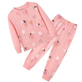 Junellz 3 years girl fairy pajama flower girl pjs Light Orange