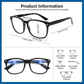 BONCAMOR Progressive Multifocus Reading Glasses Men Women 3 Pack Anti Blue Light Eyestrain Quality Computer Readers (3 Black, 1.75)