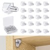 20 Pcs 5 mm Support Cabinet Shelf Pin,Clear Plastic Replacement