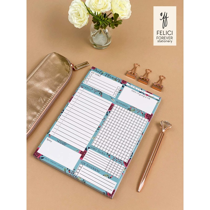 Daily Planner Pad 100 Sheets (Thicker Pages 90gsm) Things to