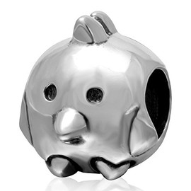 Chicken Charm 925 Sterling Silver Animal Beads Charm fit for DIY Charms Bracelets