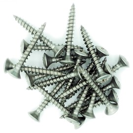 No.4 x 1 (3mm x 25mm) Pozi Raised Countersunk Chipboard Screw - Stainless Steel (A2) (Pack of 20)