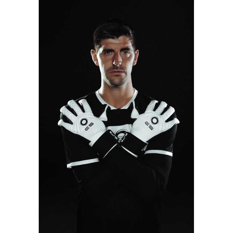 Elite Pulsar 7 Goalkeeper Gloves, White, 3D Pattern, 4 mm