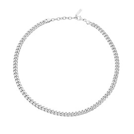 Police Docile PEAGN0011301 Men's Necklace Stainless Steel with Lobster Clasp Adjustable 50 cm, Stainless Steel, No Gemstone