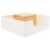 GRIRIW Desktop Tea Bag Storage Box Compartments for Coffee and