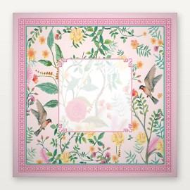 Chinese Floral Bird Border Christmas Mahjong Tiles Set 30x23x13mm Acrylic 160 Tiles with Mat Holiday Party Santa Xmas Tree GiftColor: Pink mahjong mat