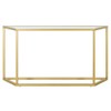 Levi 55'' Wide Trapezoid Console Table in Brass