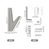 JINTANG 6 Set Coat Hooks wall Mounted,Black Coat Hooks for
