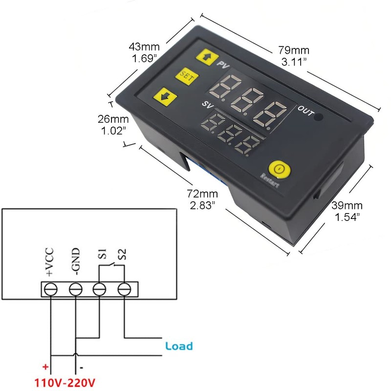 Greluma 1 piece AC 110V-220V 10A digital temperature controller with